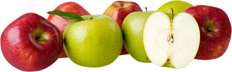 Red and green apples