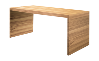 Empty wooden table top isolated, desk mockup, product display stand