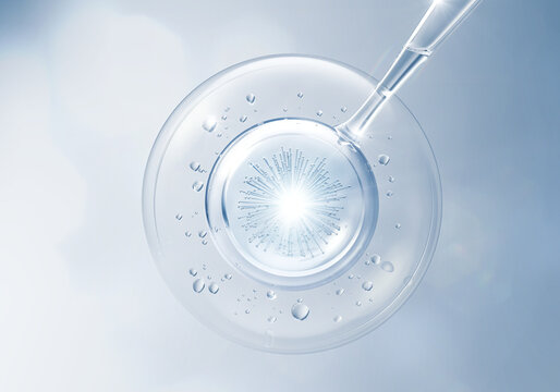 Cosmetic pipette with Cosmetic Essence oil Liquid drop on a Clean background, 3d rendering.
