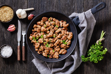 fried Italian sausage of freshly ground pork meat