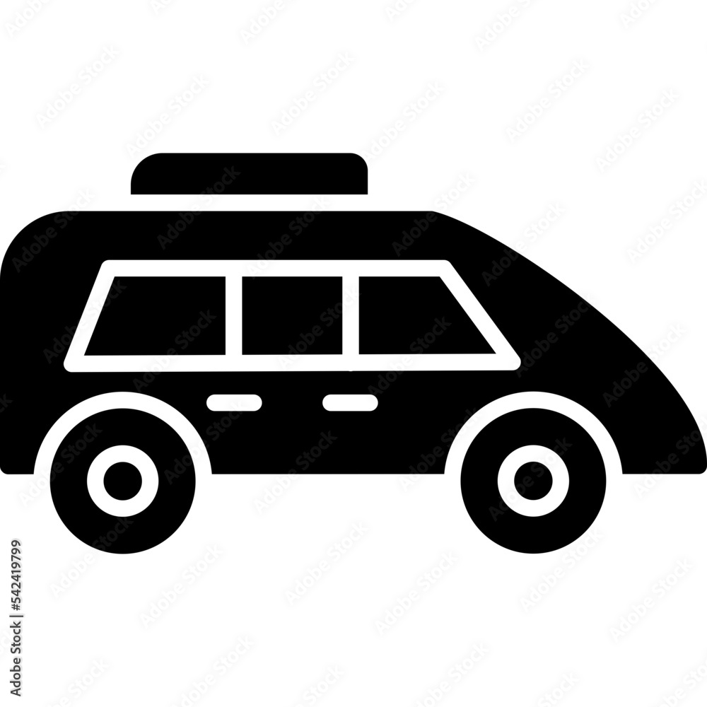 Sticker family car icon