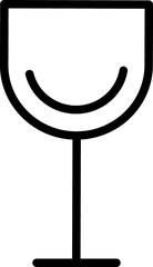 Shampagne, wineglass line icon