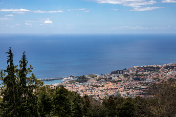 Naklejka na ściany i meble Funchal capital city on Madeira island