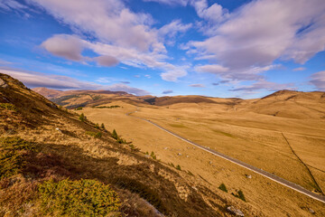 Beautiful mountain autumn landscape in Bucegi Mountains Romania