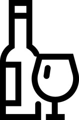 Bottle of wine vector icon