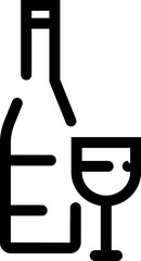Bottle of wine vector icon