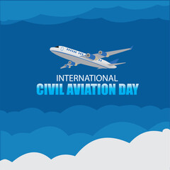 Vector Illustration of International Civil Aviation Day. Simple and Elegant Design