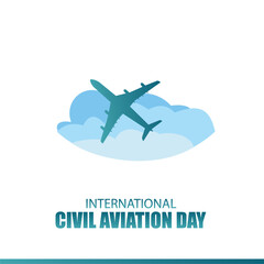 Vector Illustration of International Civil Aviation Day. Simple and Elegant Design