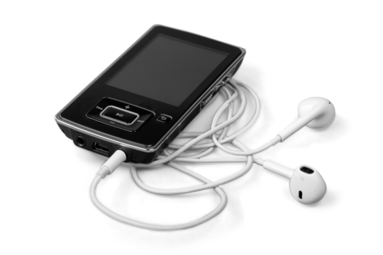 Mp4 player isolated on a white background