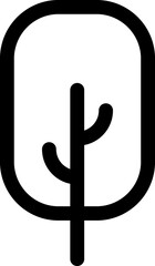 Tree, park, forest line symbol