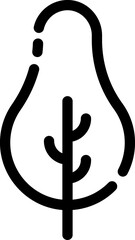 Tree, park, forest line symbol