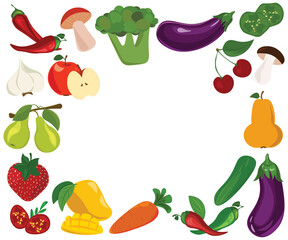  set fruits and vegetables