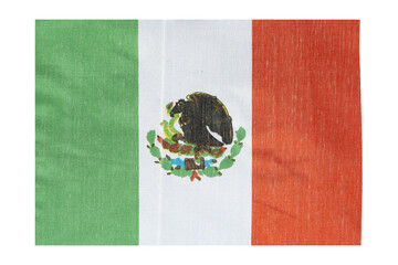 National flag of the country Mexico, isolate