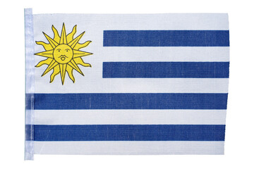 National flag of the country of Uruguay, isolate