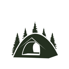 silhouette logo camp