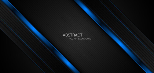 Abstract black and blue stripes and free space for design. modern technology innovation concept background
