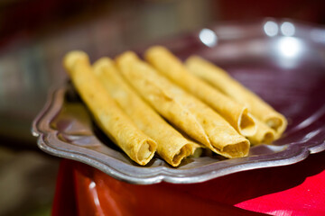 Delicious mexican food Flautas Taquito