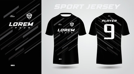 black shirt sport jersey design