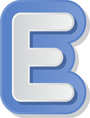 Fototapeta premium colorful paper capital alphabet letters E