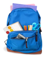 Foto op Plexiglas Classic school backpack with colorful school supplies and books © BillionPhotos.com