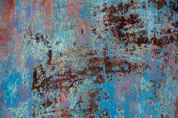 Background Old rusty metal surface texture with corrosion