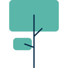 Fototapeta premium Simple Tree Flat Illustration (3)