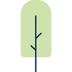 Simple Tree Flat Illustration (4)