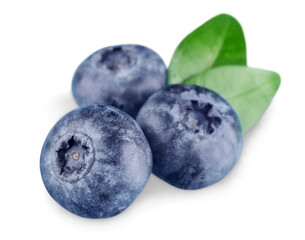 Blueberries isolated on white background. Clipping path