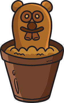 recommend clip art: Groundhog Day Treat Cartoon Colored Clipart