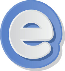 colorful paper small alphabet letter e