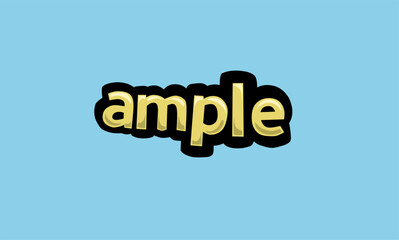 AMPLE writing vector design on a blue background
