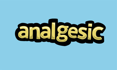 ANALGESIC writing vector design on a blue background