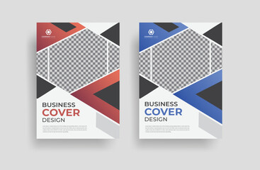 Creative shape corporate business brochure cover design template or colorful business magazine or file cover design, Annual report cover, flyer design template
