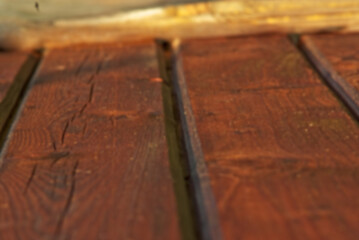 background with blurred focus. wooden surface of painted boards for your product.