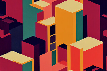 Cityscape pattern inspired by New York City in Fall
