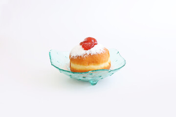 image of donut. isolated on white. jewish holiday Hanukkah symbol