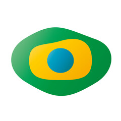 Logotipo bandeira do brasil minimalista arredondado