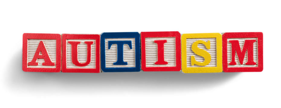 Autism above letter wood blocks spelling autism - Powered by Adobe