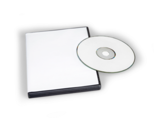 Blank CD or DVD and a blank CD or DVD case