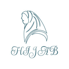 Simple headscarf logo icon vector