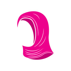 Naklejka premium Simple headscarf logo icon vector