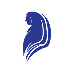 Simple headscarf logo icon vector