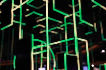 bokeh neon line with black background