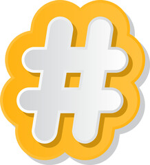 Obraz premium colorful paper alphabet symbols, #, sharp