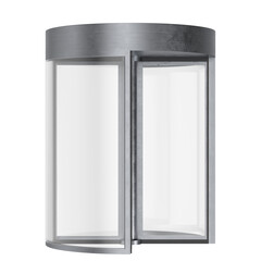 3d rendering illustration of a revolving door