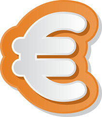 Obraz premium colorful paper alphabet symbols, euro sign.