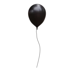 Fotobehang Black balloon up, floating transparent background. PNG. Black Friday sale concept © Rawf8