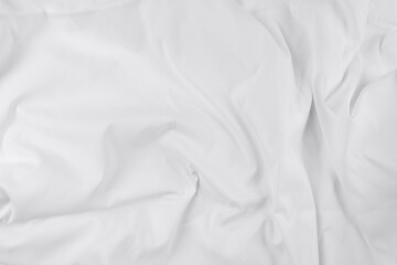 White fabric. luxurious white fabric texture background. Creases of satin, silk, and cotton.