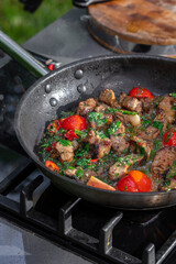 Lamb with vegetables