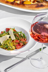 Vegetable tabbouleh with goat cheese